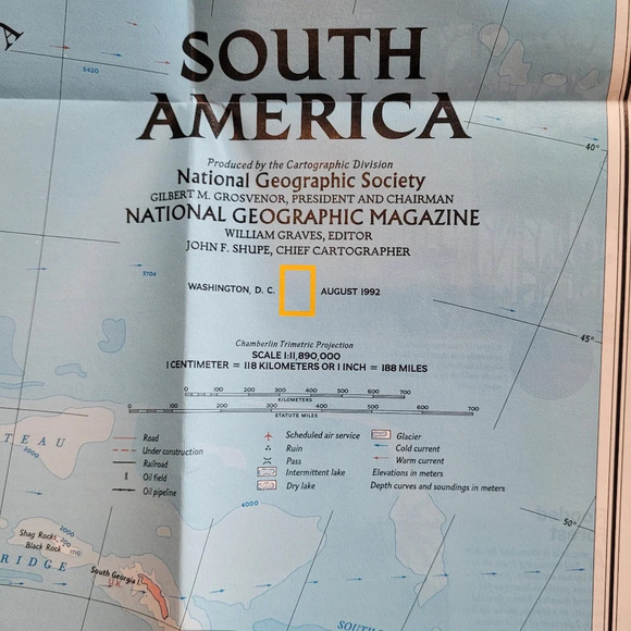 Vintage National Geographic map Amazonia a world resource at risk 1992 - Picture 4 of 4